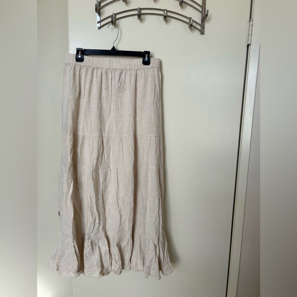 Adorable Linen Maxi Skirt- Size L (Brand- And Now This- Macys) New with Tags